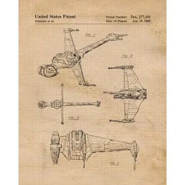 Vintage Star Vessels Patent Prints - 6 Unframed Photos