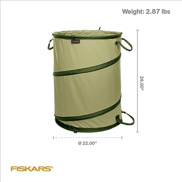 Fiskars Kangaroo Garden Bag: 30-Gallon Collapsible Bag