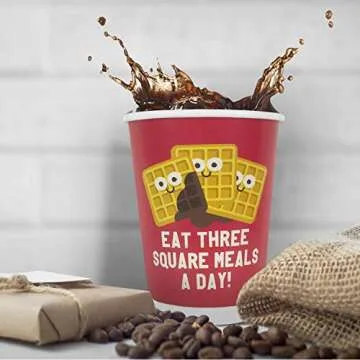 Q Cups 12oz Fun Disposable Coffee Cups - 50 Count