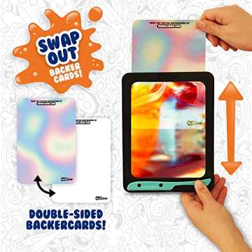 Sky Castle DoodleJamz JellyBoards — Squishy Drawing Pads Filled with Non-Toxic Sensory Gel – No-Mess Fidget Art – ASMR – Re-usable for Endless Artistic Creations (Red and Yellow Gel)
