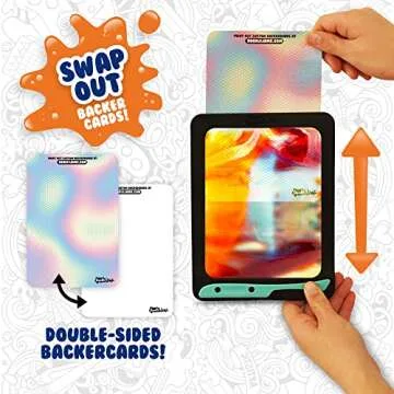 Sky Castle DoodleJamz JellyBoards — Squishy Drawing Pads Filled with Non-Toxic Sensory Gel – No-Mess Fidget Art – ASMR – Re-usable for Endless Artistic Creations (Red and Yellow Gel)