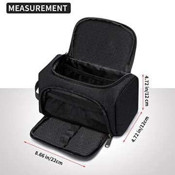 XQXA Large Capacity Pencil Case Organizer, Multifunctional Extra Big Pencil Pouch with Compartmens, Travel Simple Stationery Pen Bag, Fabric Pencil Bag for Men Women Girl Boy (Black)