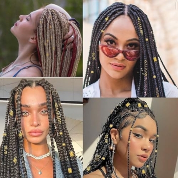 220 Pcs Gold Hair Jewelry Braid Accessories for Dazzling Styles