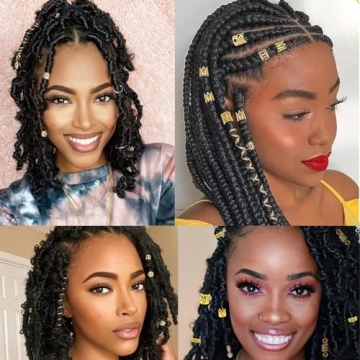 220 Pcs Gold Hair Jewelry Braid Accessories for Dazzling Styles