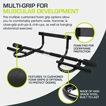 ProsourceFit Multi-Grip Pull Up Bar for Home Workouts