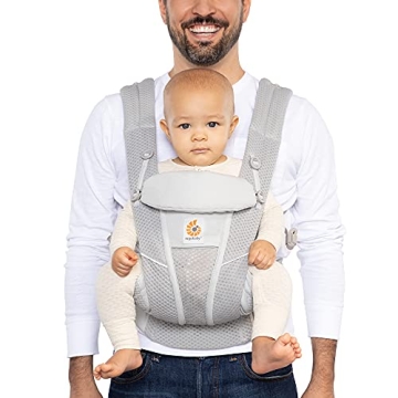Ergobaby All Carry Positions Breathable Mesh Baby Carrier with Enhanced Lumbar Support & Airflow (7-...