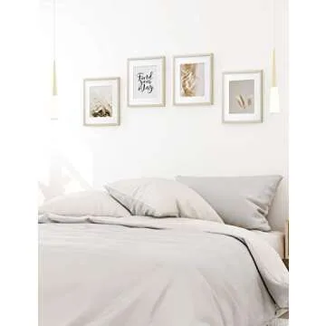 Afuly 11x14 Picture Frame with Mat for 8x10 Picture Natural Wood Photo Frame Picture Frames Collage Set for Modern Home Gallery Wall Hang Desk Decor Display Beige, Set of 2