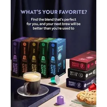 ROSSO CAFFÈ Espresso Coffee Pods, Compatible with Nespresso Original Machines, Reserve Variety Pack, 80 Capsules - Made in Italy