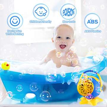 Theefun Bubble Machine, Bubble Machine for Kids Over 800+ Bubbles Per Minute Bubble Maker Machine Kids Bubble Machine with 2 Bottles of Bubble Solution for Parties Wedding Birthday Outdoor