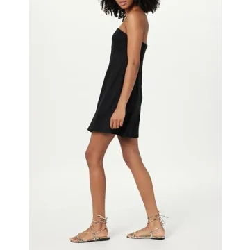 The Drop Women's Vienna Strapless Mini Dress in Black