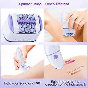 Epilator for Women - Portable 2 in 1 Hair Removal