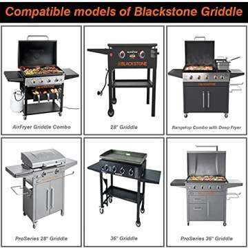 MOACOCK 50Pack Drip Pan Compatible for Blackstone Griddles 28 & 36 & 30 & 22 & 17 Inches, Aluminum Foil Grease Drip Pans, Grill Grease Tray Griddle Accessories