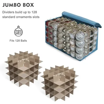 Large Christmas Ornament Storage Box Holds 128 Ornaments