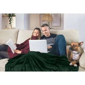 Utopia Bedding Fleece Blanket Twin Size Forest Green 300GSM Luxury Anti-Static Fuzzy Soft Microfiber Bed Blanket (90x66 Inch)