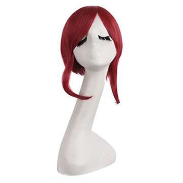 MapofBeauty 16 Inch/40cm Lolita Sweet and Lovely Straight Anime Cosplay Wigs (Red)