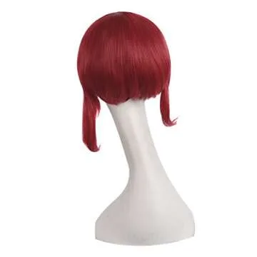 MapofBeauty 16 Inch/40cm Lolita Sweet and Lovely Straight Anime Cosplay Wigs (Red)