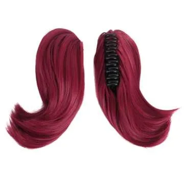 MapofBeauty 16 Inch/40cm Lolita Sweet and Lovely Straight Anime Cosplay Wigs (Red)