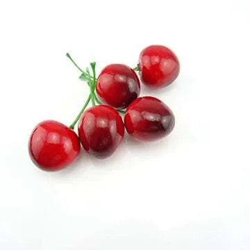 Lifelike Artificial Red Black Cherries for Home Decoration