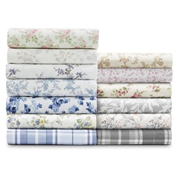 Luxurious Laura Ashley Flannel Queen Sheet Set