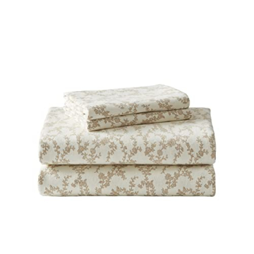 Luxurious Laura Ashley Flannel Queen Sheet Set