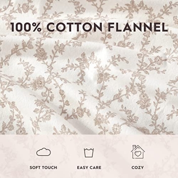 Luxurious Laura Ashley Flannel Queen Sheet Set