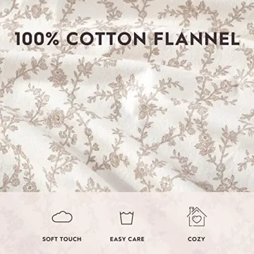 Luxurious Laura Ashley Flannel Queen Sheet Set