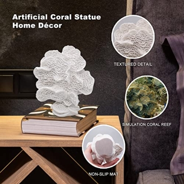 Stunning White Resin Faux Coral Decor for Coastal Spaces