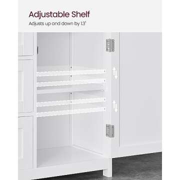 VASAGLE Bathroom Floor Storage Cabinet – Freestanding Storage Unit