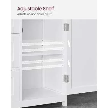 VASAGLE Bathroom Floor Storage Cabinet – Freestanding Storage Unit