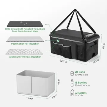 F40C4TMP Portable Freezer with Insulated Bag for Travel