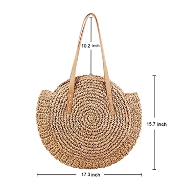 Ayliss Women Handmade Straw Beach Tote Bag Large Stylish