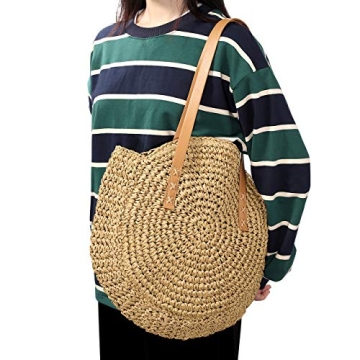 Ayliss Women Handmade Straw Beach Tote Bag Large Stylish