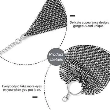 Reetan Crystal Body Chain Black Elastic Mesh Bikini Chest Chains Fashion Crop Tops Nightclub Body Jewelry Accessories for Women and Girls