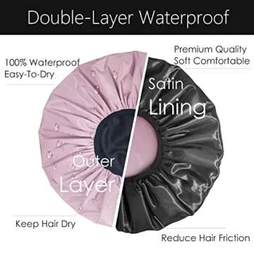 Auban Extra Large Shower Cap for Long Thick Hair