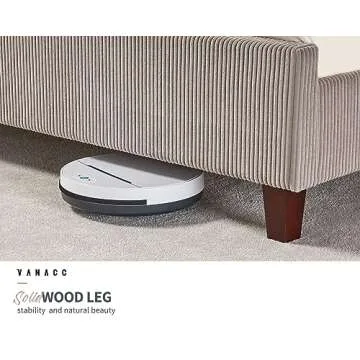 VanAcc Queen Size Platform Bed Frame with Tufted Headboard