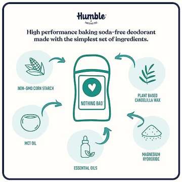 HUMBLE BRANDS Vegan Deodorant Sensitive Skin Trio with Palo Santo & Frankincense, Mountain Lavender, and Bergamot & Ginger, 2.5 Ounce (Pack of 3)