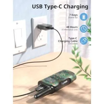 Inspireyes Walkie Talkies for Kids Rechargeable 48 Hours