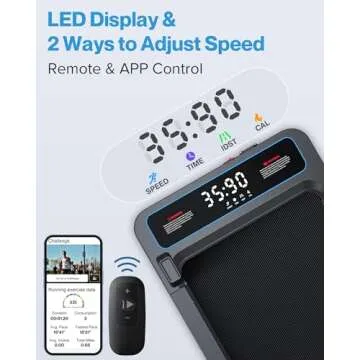 Voice Controlled WELLFIT Under Desk Treadmill for Home