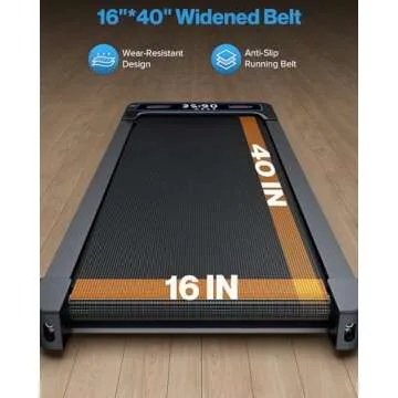 Voice Controlled WELLFIT Under Desk Treadmill for Home