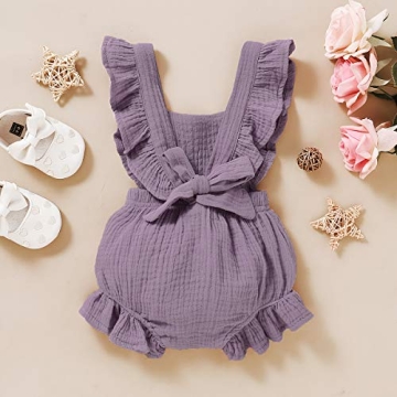Adorable Ruffled Sleeveless Romper for Baby Girls