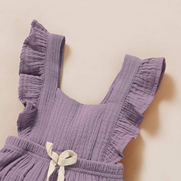 Adorable Ruffled Sleeveless Romper for Baby Girls