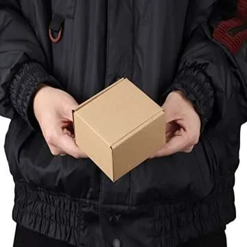 PHAREGE 4x4x2 inch Shipping Boxes Bulk 50 Pack Brown, Tab Lock Tuck Top Mailer Boxes for Packaging Small Business, Small Cardboard Gift Boxes for Wrapping Mailing Present