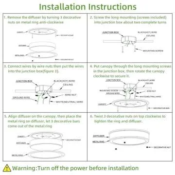 hykolity 10 inch Flush Mount LED Ceiling Light Fixture, 17W 1100lm, 2700K/3000K/3500K/4000K/5000K Adjustable Ceiling Lights, Brushed Nickel Saturn Dimmable Lighting for Hallway Bathroom or Kitchen