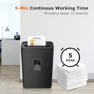 Bonsaii 12-Sheet Heavy Duty Shredder for Home Office