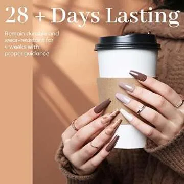 modelones Gel Nail Polish Set - 6 Colors Neutral Nude Brown Gel Polish All Seasons All Skin Tones Nail Gel Polish Kit Soak Off LED Nail Art Manicure DIY Salon Home Gift