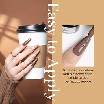 modelones Gel Nail Polish Set - 6 Colors Neutral Nude Brown Gel Polish All Seasons All Skin Tones Nail Gel Polish Kit Soak Off LED Nail Art Manicure DIY Salon Home Gift