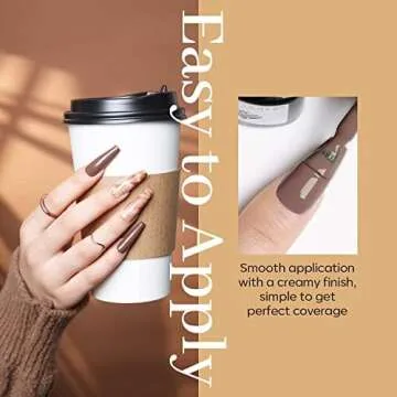 modelones Gel Nail Polish Set - 6 Colors Neutral Nude Brown Gel Polish All Seasons All Skin Tones Nail Gel Polish Kit Soak Off LED Nail Art Manicure DIY Salon Home Gift