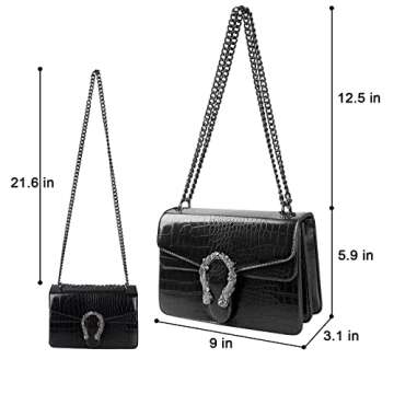 LUOFMISS Crossbody Bag Satchel Purse Snake Printed Handbag Shoulder Bag for Women - Leather Fashion ...