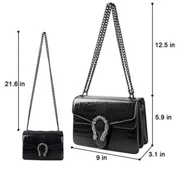 LUOFMISS Crossbody Bag Satchel Purse Snake Printed Handbag Shoulder Bag for Women - Leather Fashion ...