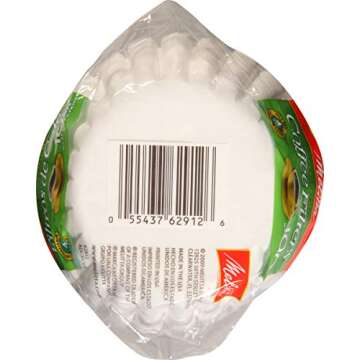 Melitta Junior Basket Coffee Filters White 100 Count